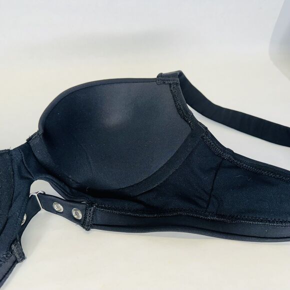 La Senza Swim Suit Bikini Top Push Up Black 34B Wide Adjustable Strap NEW w/Tags - Picture 9 of 15